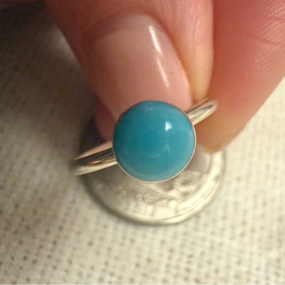 Sleeping Beauty Turquoise Silver Ring size 5